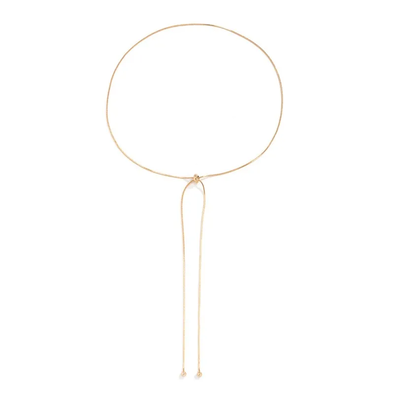 Chaînes Bijoux de mode Collier de chaîne en métal de tempérament élégant pour femmes Cadeaux de fête Accessoires de conception simple 2024_voghion.com