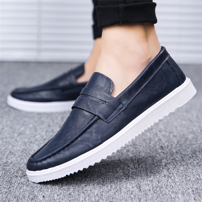 Groothandel hot selling platte loafer oxford slip-on leren schoenen voor heren_voghion.com