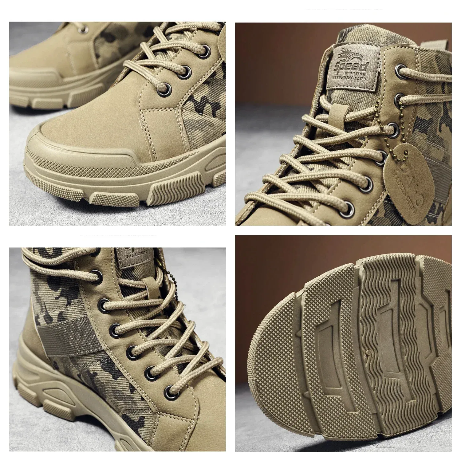 Herren High Top Wanderschuhe Bequeme Outdoor Desert Stiefel_voghion.com