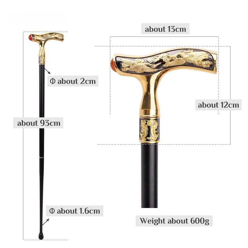 Macara mers pe jos cu piatră prețioasă roșie autoapărare baston la modă placă cosplay baston Crosier 93cm_voghion.com