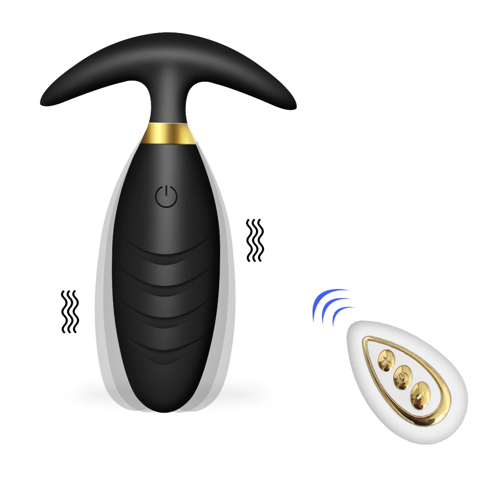 XBONP Anal Plug Vibrator Sex Toys For Men Woman Anal Vibrator Wireless Remote Control Anal Butt Plug Adult Toys For Couples Red_voghion.com