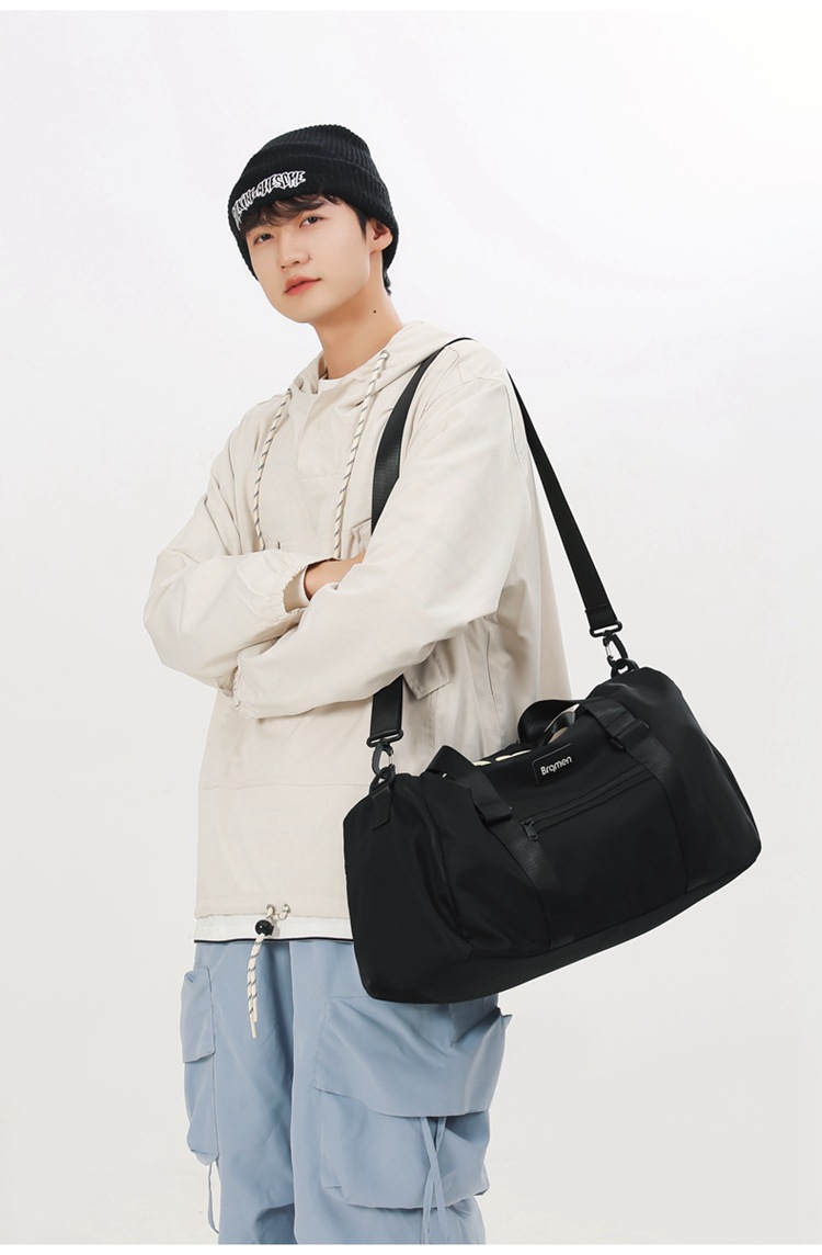 Men's and women's wet dry separation fitness bag, outdoor travel with shoe compartment luggage bag, can be used as a lever handbag_voghion.com