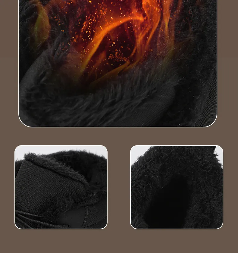 Outdoor-Schneestiefel für Herren im Winter, rutschfest, wasserdicht, Veet und warme Baumwollschuhe für Damen, Barfuß mit dicker Sohle_voghion.com