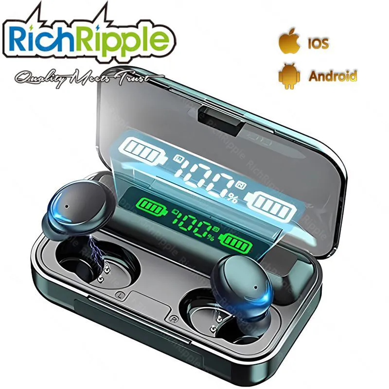 Richripple F9 Tws Bluetooth Earbuds Wireless Headphones With Mic_voghion.com