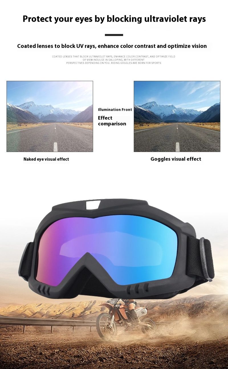 Nuova maschera per motocicletta fuoristrada Harley per la guida all'aperto, occhiali di protezione per gli occhi antivento per lo sci_voghion.com