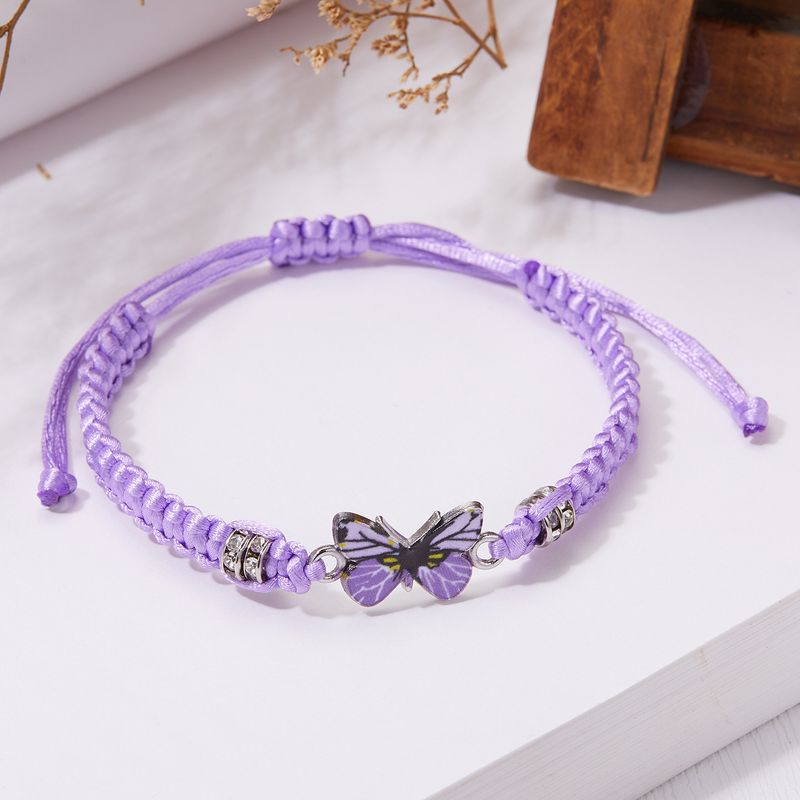 Antieke handgeweven vlinderarmband voor dames in retrostijl, eenvoudig en veelzijdig, verstelbare handgeknoopte sieraden_voghion.com