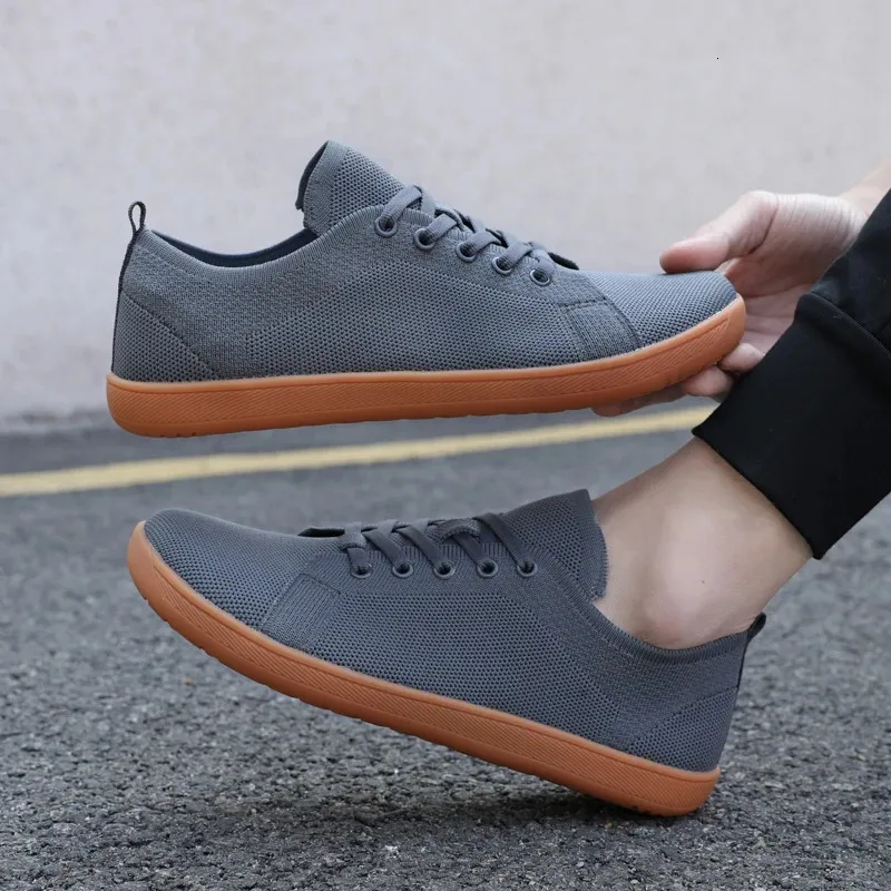 Minimalist Wide Fit Zero Drop Sole Optimal Relaxation Mens Cross Trainer Barefoot Shoes Sneakers 240627_voghion.com