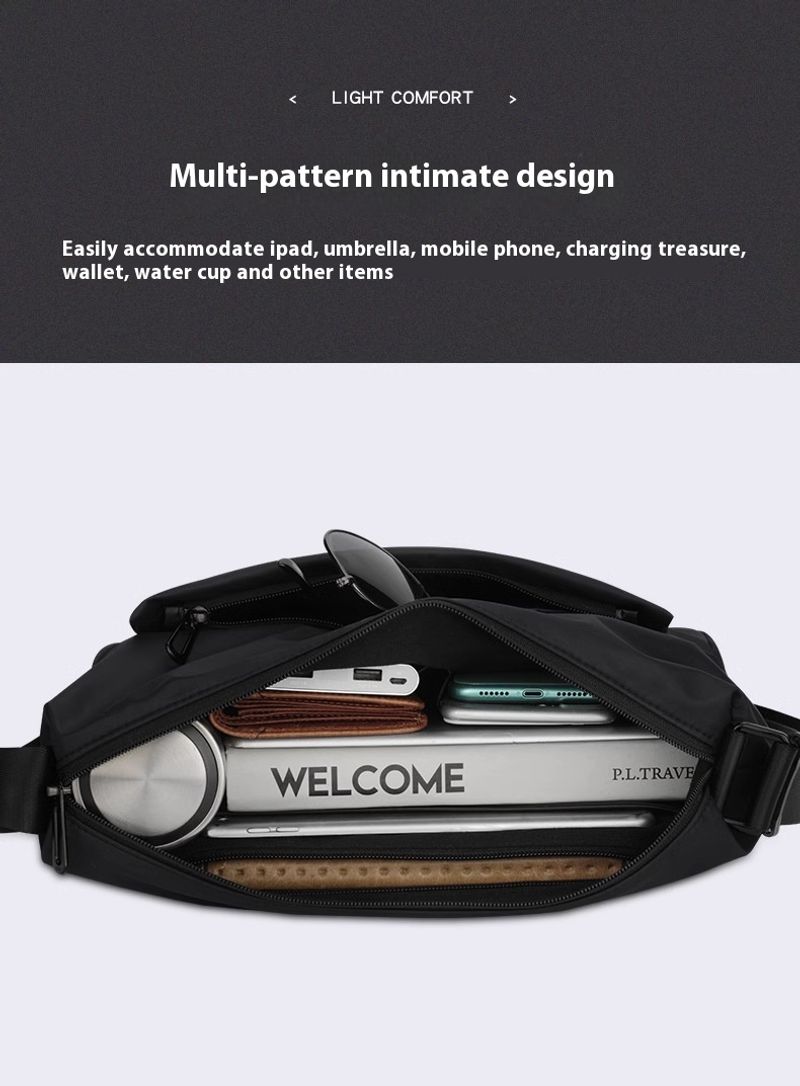 Leichte Herrentasche, diagonaler kleiner Rucksack, funktionelle Umhängetasche, trendige und modische Umhängetasche für_voghion.com