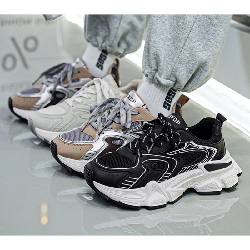 2024 Herbst neue Herren erhöhen Papa Trend leichte dicke Sohle bequeme Sportschuhe_voghion.com