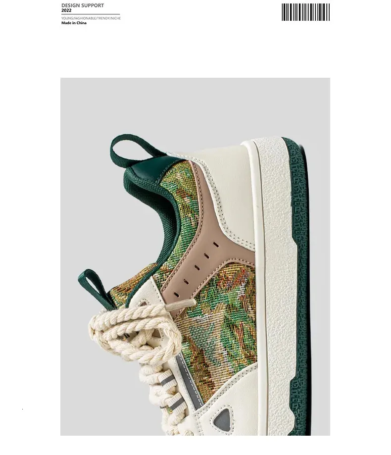 Chaussures de skateboard décontractées à plateforme Van Gogh pour femmes et hommes, motif graffiti 3D, nuit étoilée, 250226_voghion.com