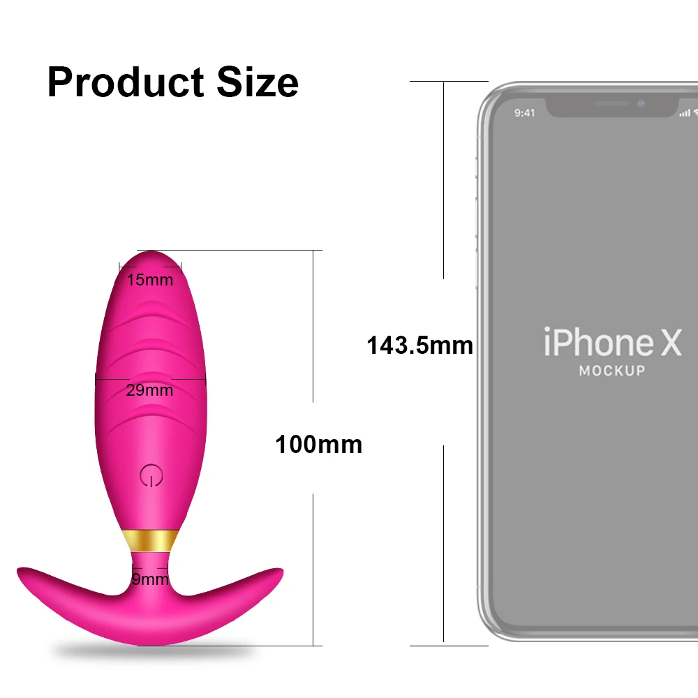 XBONP Anal Plug Vibrator Sex Toys For Men Woman Anal Vibrator Wireless Remote Control Anal Butt Plug Adult Toys For Couples Red_voghion.com