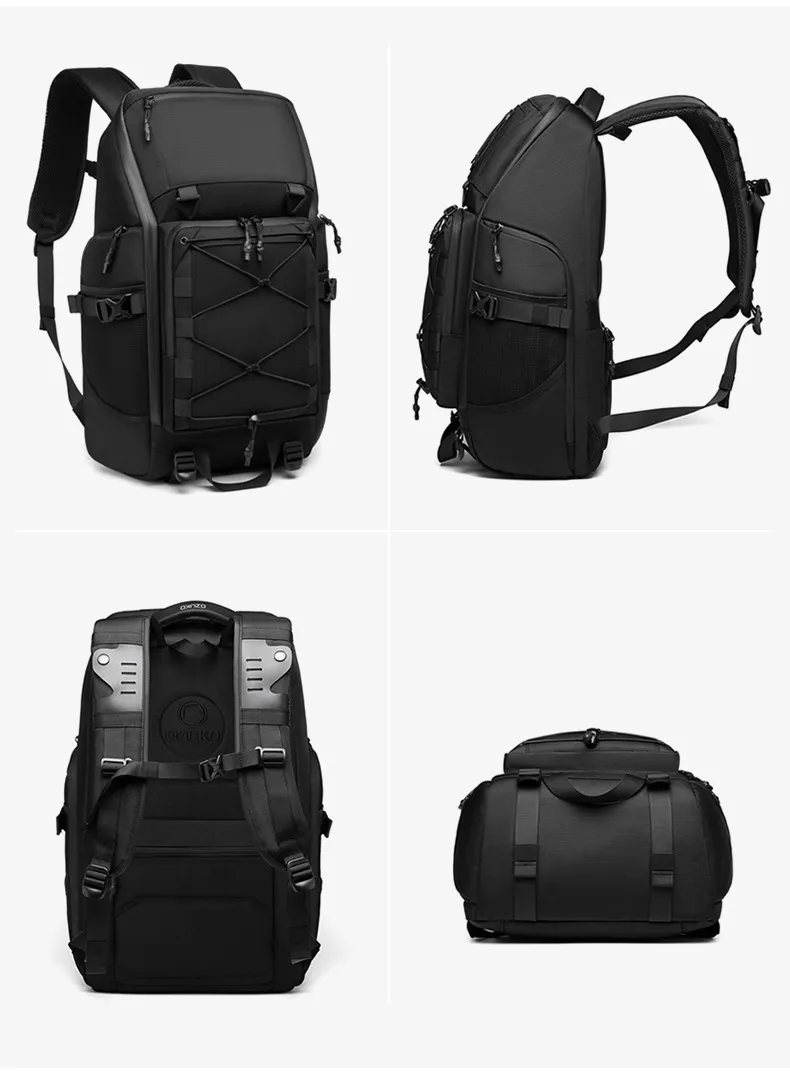 OZUKO 17,3 Zoll Laptop 35L Reise Nylon Tasche Outdoor Wasserdicht Multifunktions Große Kapazität Wandern Rucksack_voghion.com