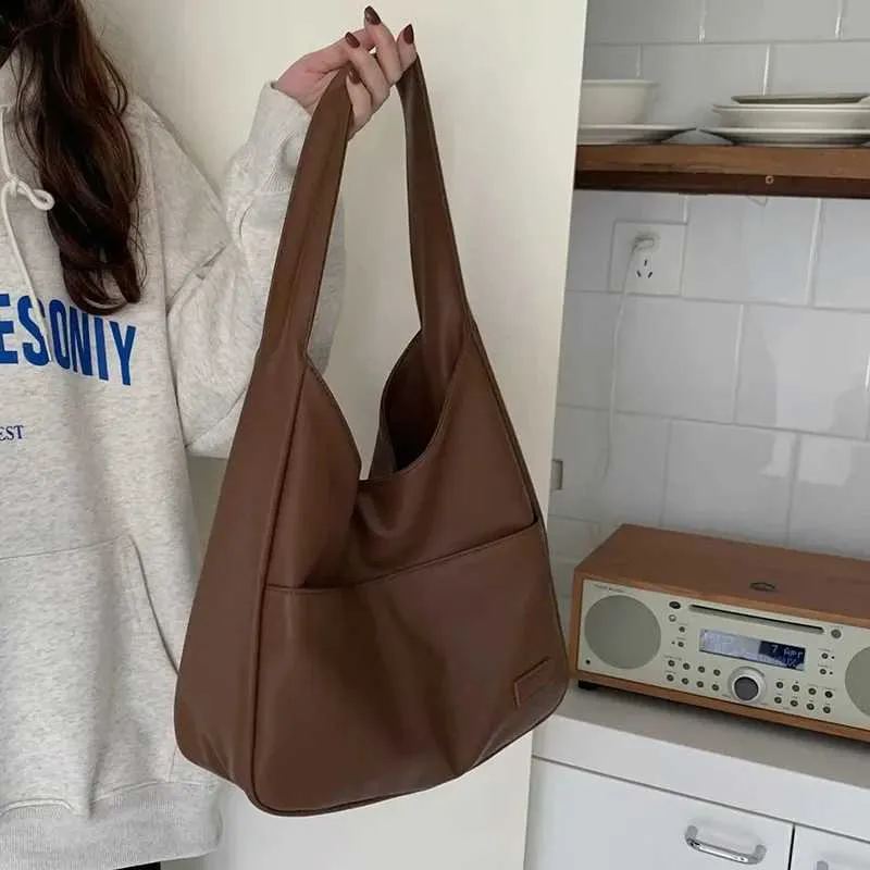 Borsa a spalla da donna elegante in pu con grande capienza_voghion.com