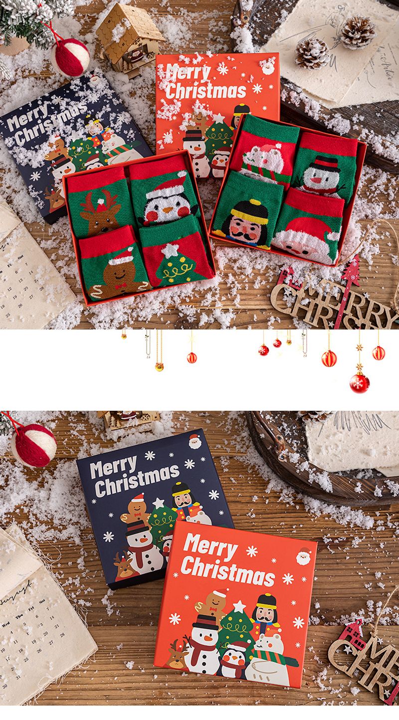 Autumn/Winter Children's Mid Tube Christmas Soft, Comfortable, Breathable, Warm Available in 8 Colors Cartoon Full_voghion.com