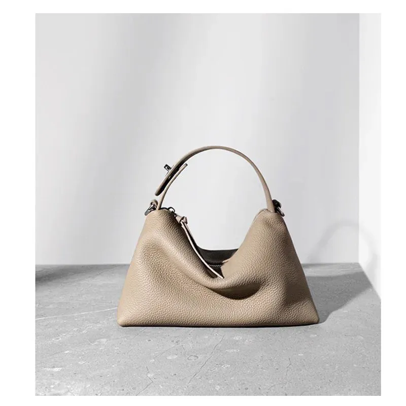 Classic Genuine Leather Women's Shoulder Bag Soft Cowhide Handbag_voghion.com