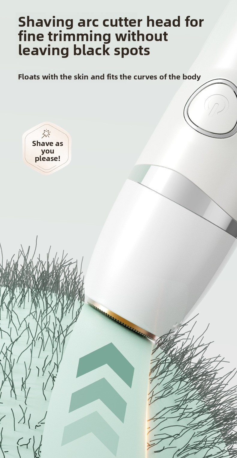 Women's 3-in-1 Electric Shaver - Digital Display Epilator For Intimate, Armpit & Leg Hair Trimming_voghion.com