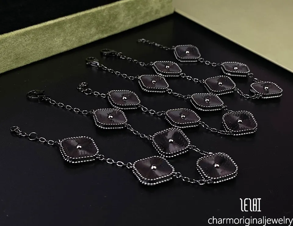 Bracciale charm fiore designer per donna catena oro gioielleria_voghion.com