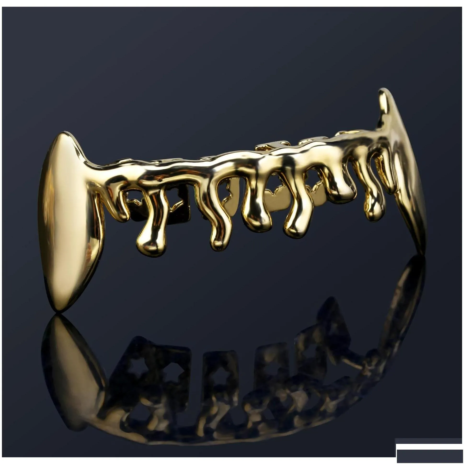 Grillz, Grillz Dentalgrills Goldzahnspangen Punk Hip Hop Mticolor Diamond Custom Bottom Mouth Fang Zahnkappe Va D_voghion.com