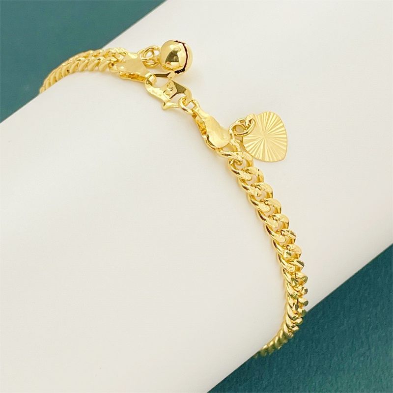 Braccialetto laterale placcato oro 4MM alla moda_voghion.com