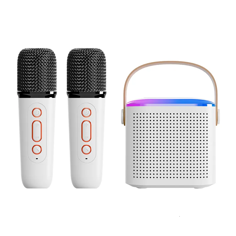 Microphones Y1 Mini Microphone Family Hine Bluetooth-Compatible 5.3 Stereo Sound Singing Karaoke Speaker Support 3.5mm_voghion.com