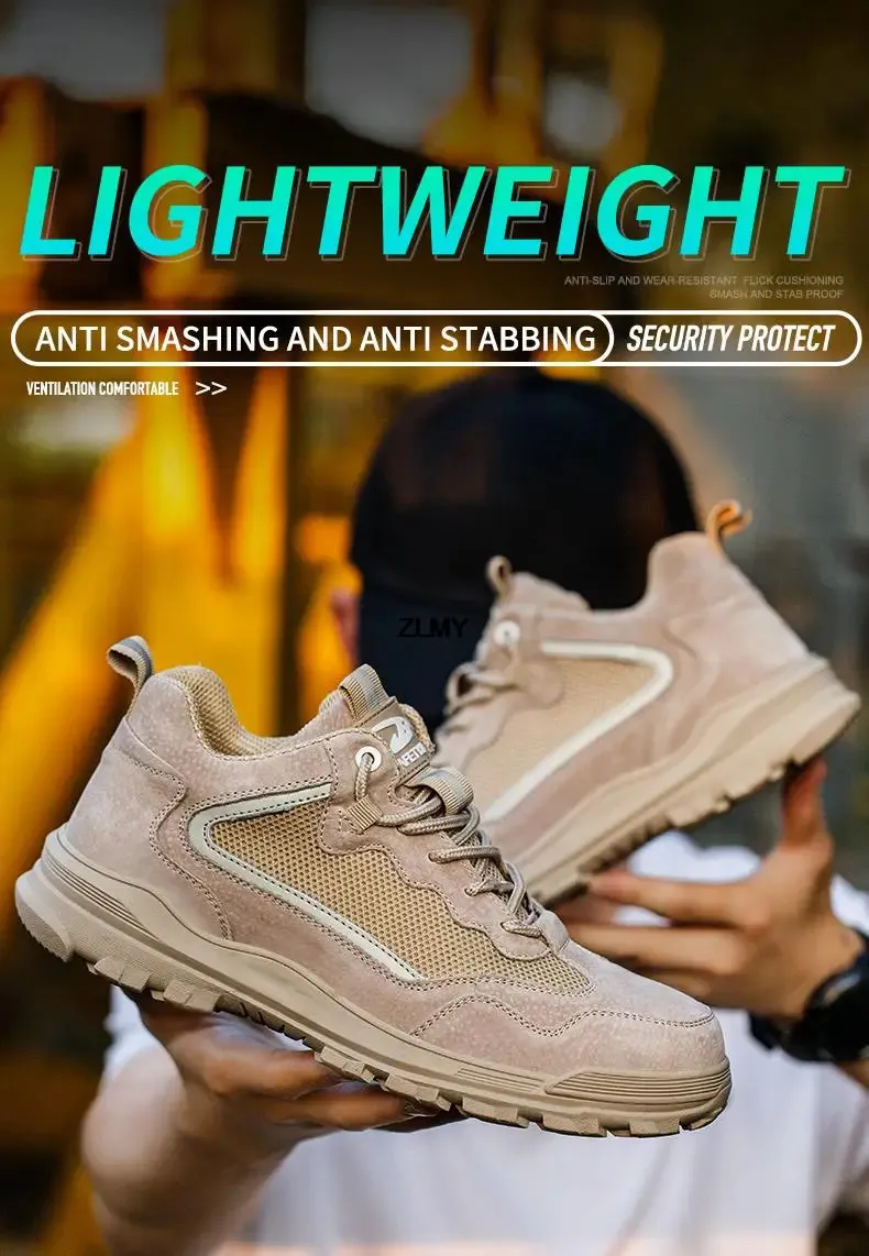 Chaussures de sécurité pour hommes, sans embouts métalliques, embouts en plastique, isolées, 6 kV, réfléchissantes, 250402_voghion.com