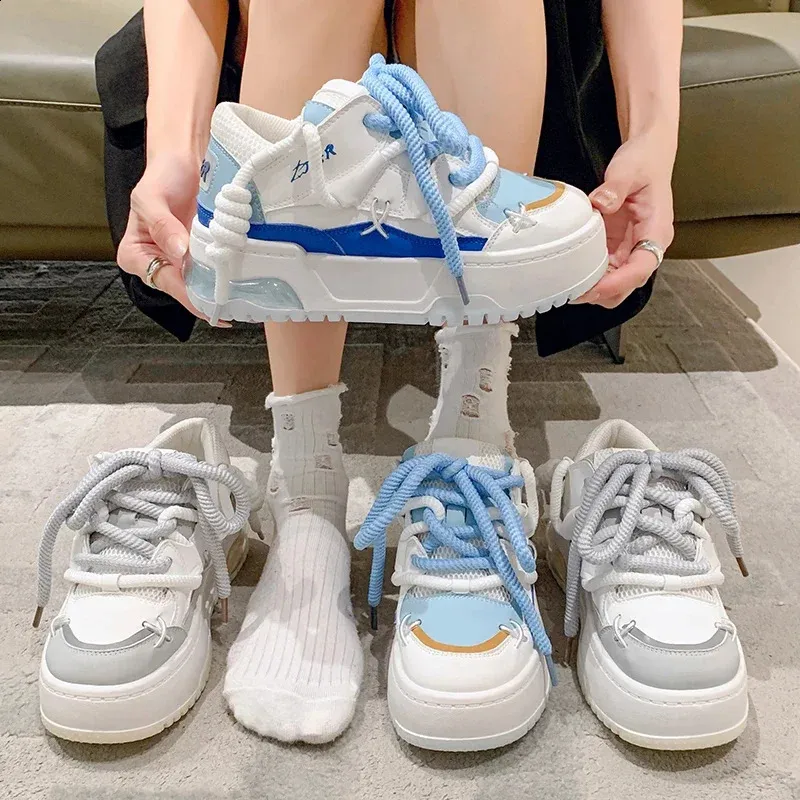 Scarpe sportive donna plateau comode sneaker alla moda casual_voghion.com
