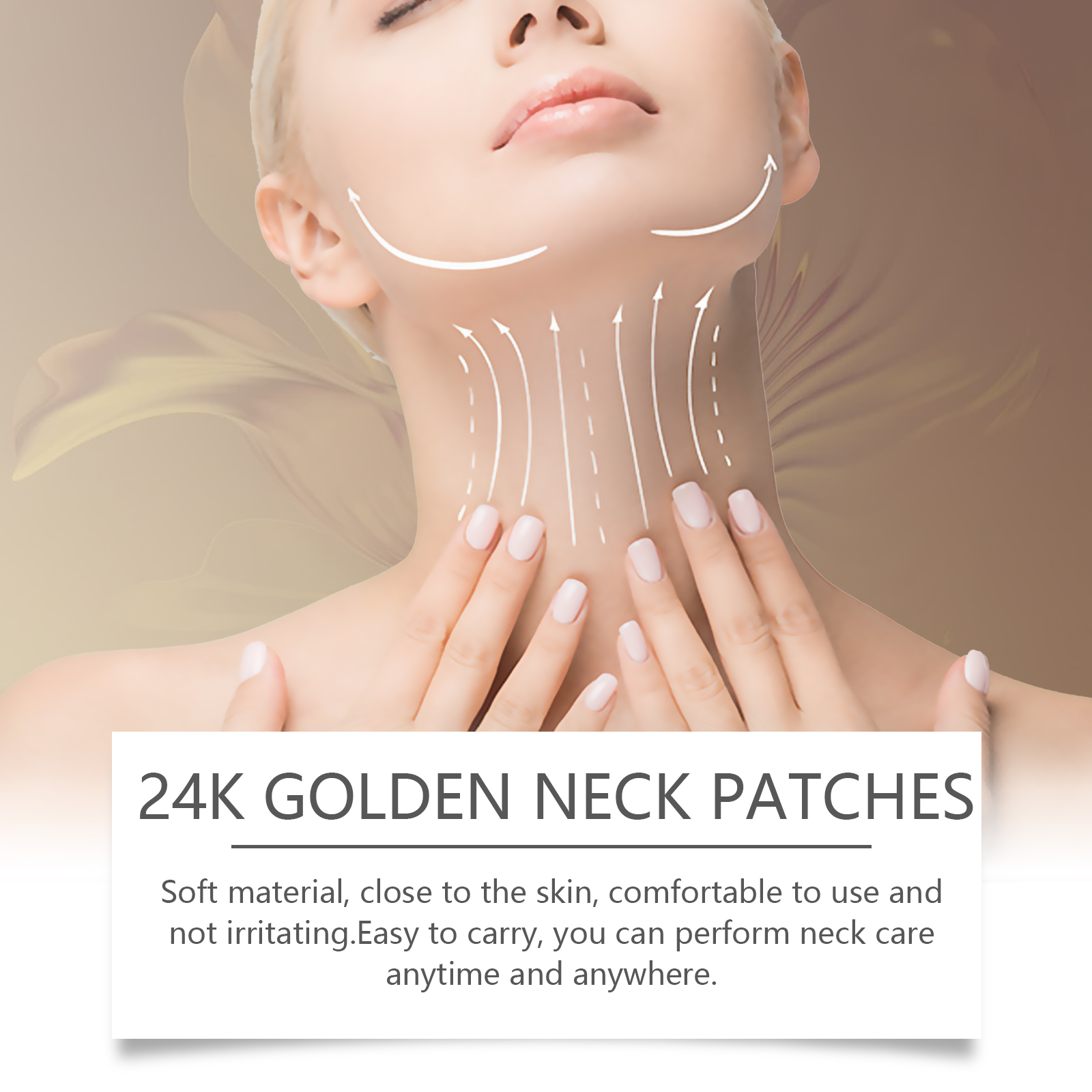 Jaysuing Gold Collagen Neck Patch Moisturizes, Nourishes And Lifts Neck Line Patch_voghion.com