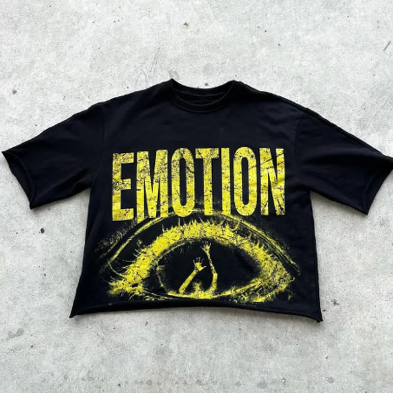 Damen T-Shirt Trendy Hip Hop Herren Top Shorts Atmungsaktiv Kurzarm Street Fashion Rundhals Sommer_voghion.com