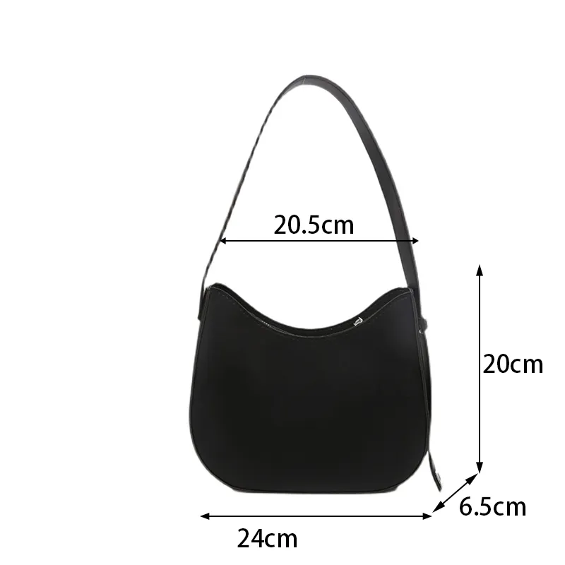 Yogodlns Half-Moon Shoulder Underarm PU Leather Armpit Retro Crossbody Bag Designer Ladies Portable Handbag Totes Purse_voghion.com