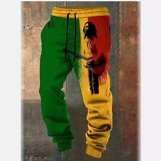 Men's Clothing Reggae Music Style Casual Drawstring Pants_voghion.com