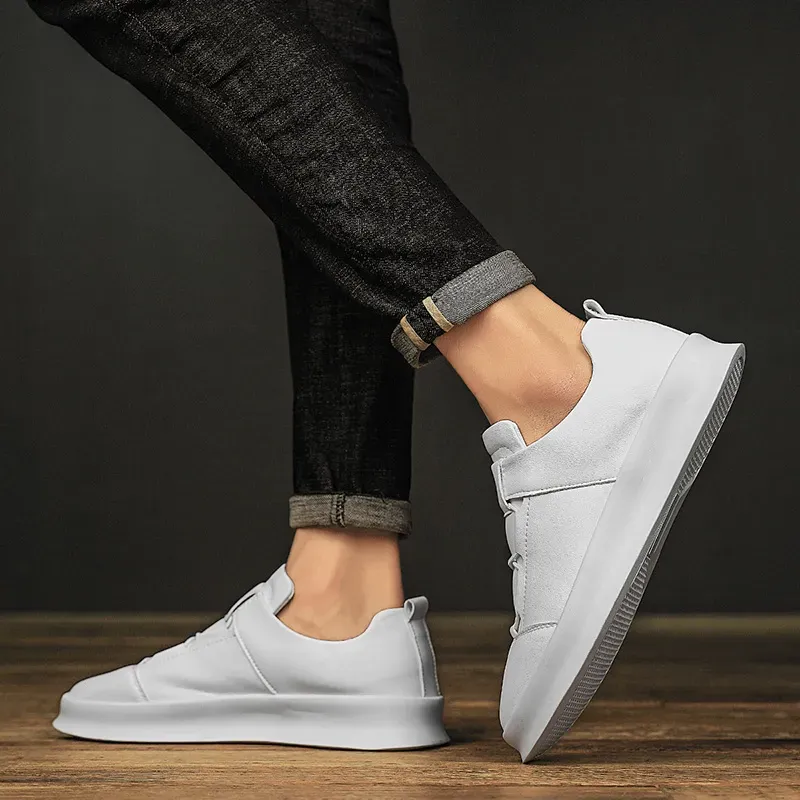 Leather Men's Brand Casual High Quality Walking Sneakers New Fashion Italian Handmade Designer Sport Shoes_voghion.com