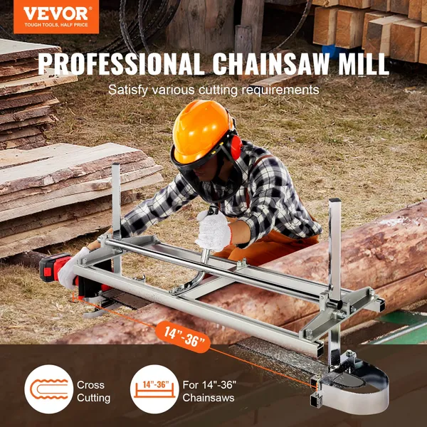 Portable Chainsaw Mill Lumber Planking Guide For Cross Cutting_voghion.com