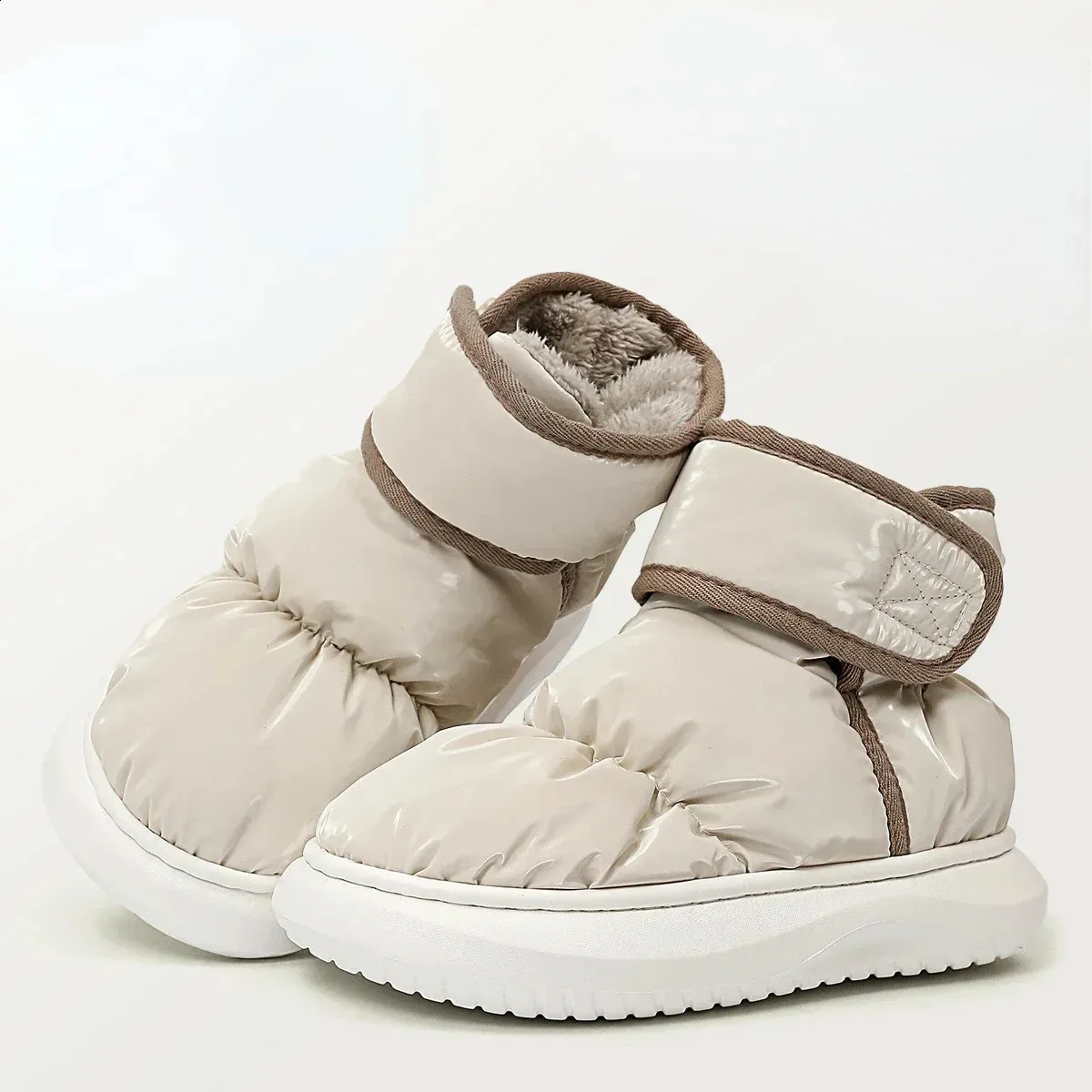 Bottines d'hiver chaudes, épaisses, en peluche, imperméables, antidérapantes, en coton, rembourrées, pour femme_voghion.com
