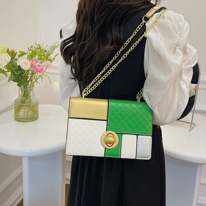 High-End-Tasche für Damen 2023 neue modische Schulter-Umhängetasche Kontrastfarbennähte große Kapazität kleine_voghion.com