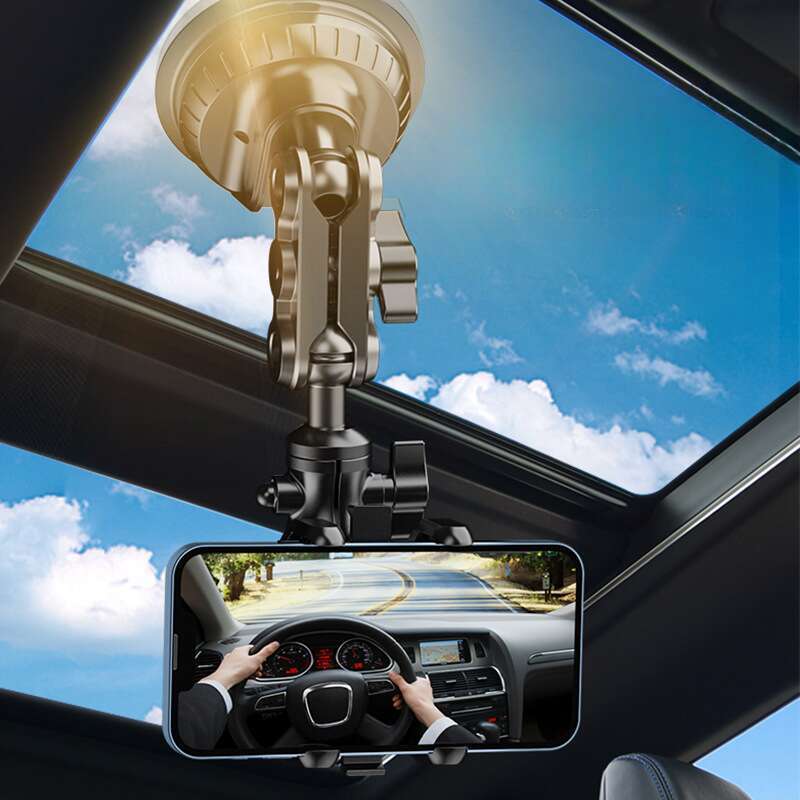 Suport de telefon pentru fotografie montat în mașină, Unghi de vizualizare auto, Ventuză DJI Gopro, Cameră video cu mișcare, Dispozitiv Pan Tilt_voghion.com