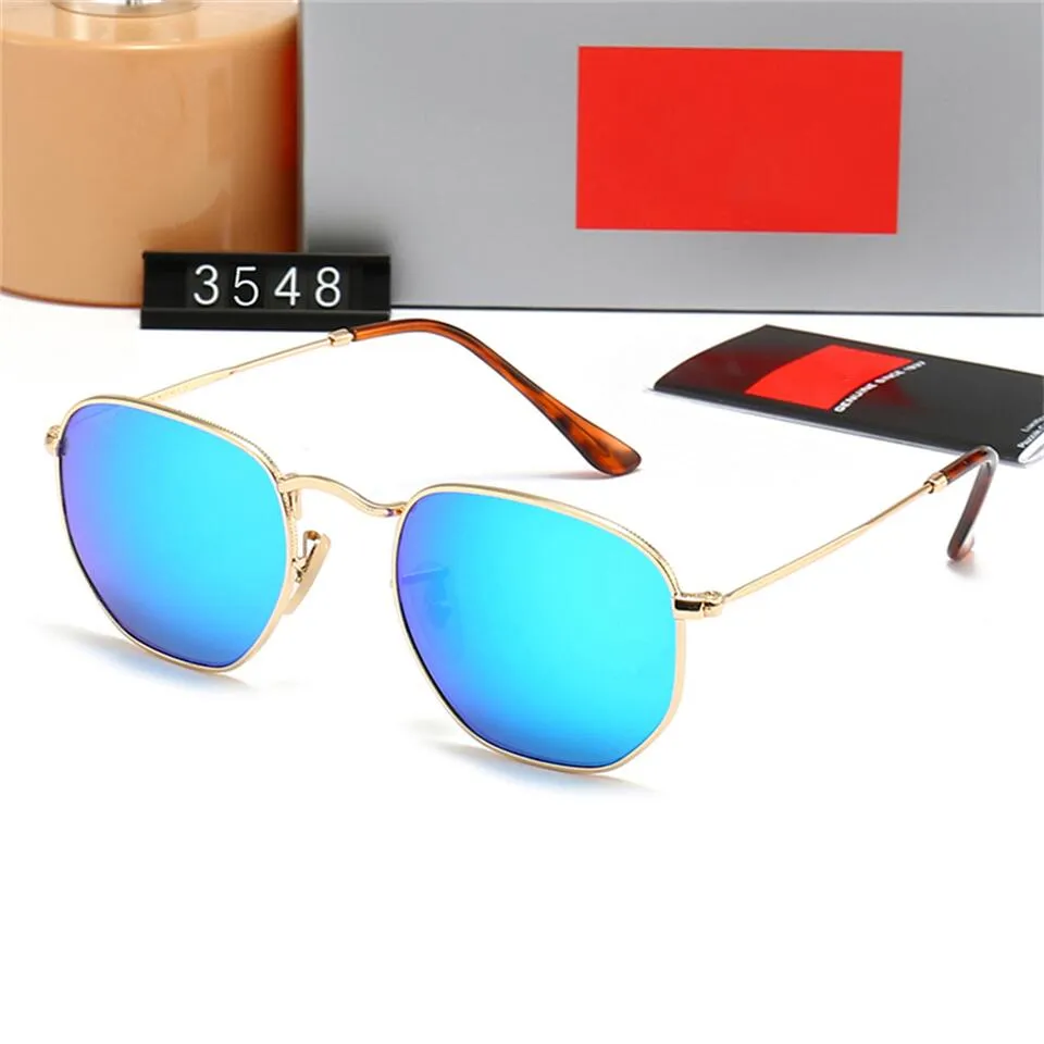 Hexagonal Sunglasses For Men And Women Classic Metal Frame Eyewear_voghion.com