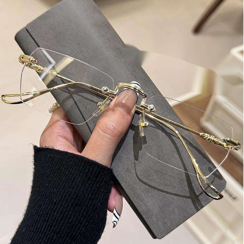 Cutting Edge Frameless Anti Blue Light Glasses For Women Can Be Equipped With Prescription Eye Frames, Instagram Style_voghion.com