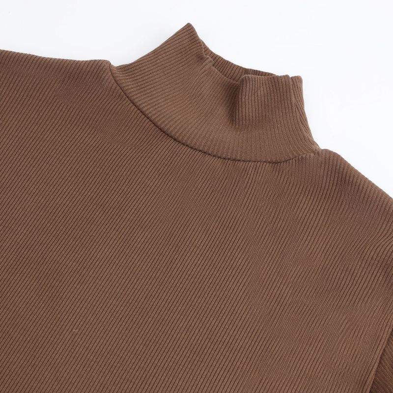 Tuta a maniche lunghe con collo alto e fondo a camicia da donna autunno e inverno_voghion.com
