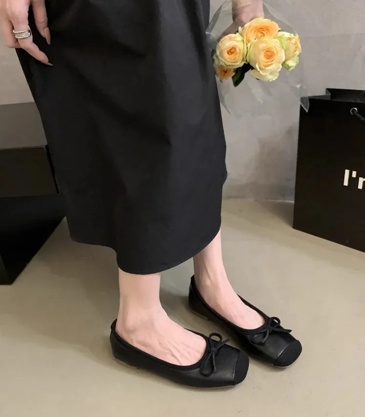 Scarpe da barca con fiocco primaverile da donna, punta quadrata, slip on, comode, da principessa, atos Mujer 1782N 240705_voghion.com