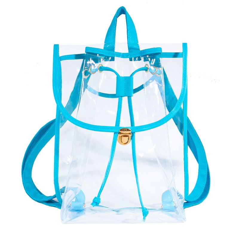 Zaino visivo da viaggio per esterni trasparente di grande capacità in PVC Andralyn_voghion.com