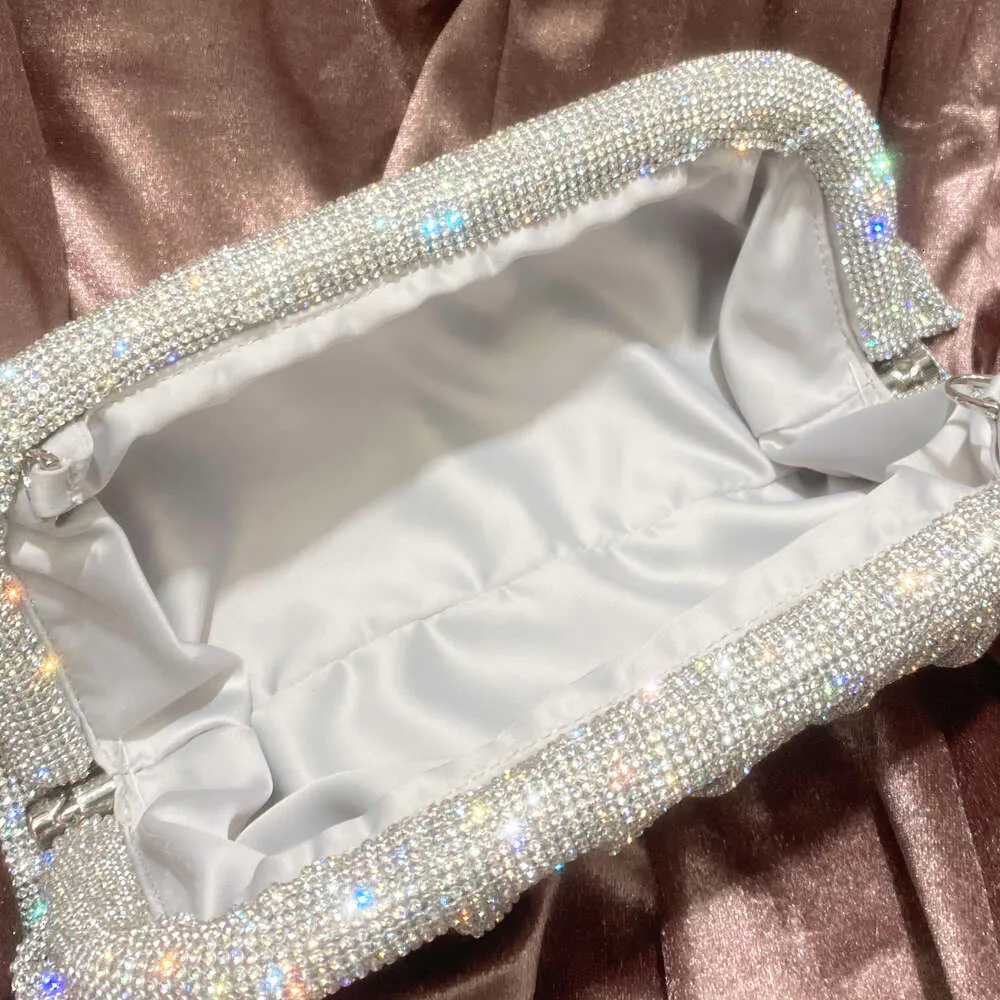 Robe de soirée Rhies à poignée brillante, nouveau portefeuille pliable et sac à main de créateur pour fête de mariage de haute qualité_voghion.com