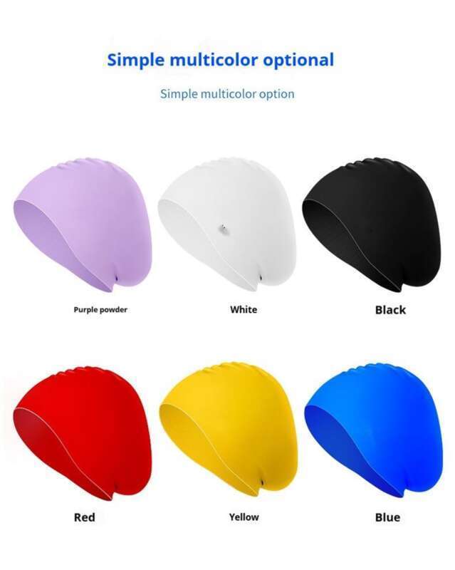 WAVE Modischer wasserdichter Silikon-Sport-Schwimmhut für Erwachsene mit langem Haar, Unisex-Gehörschutz_voghion.com