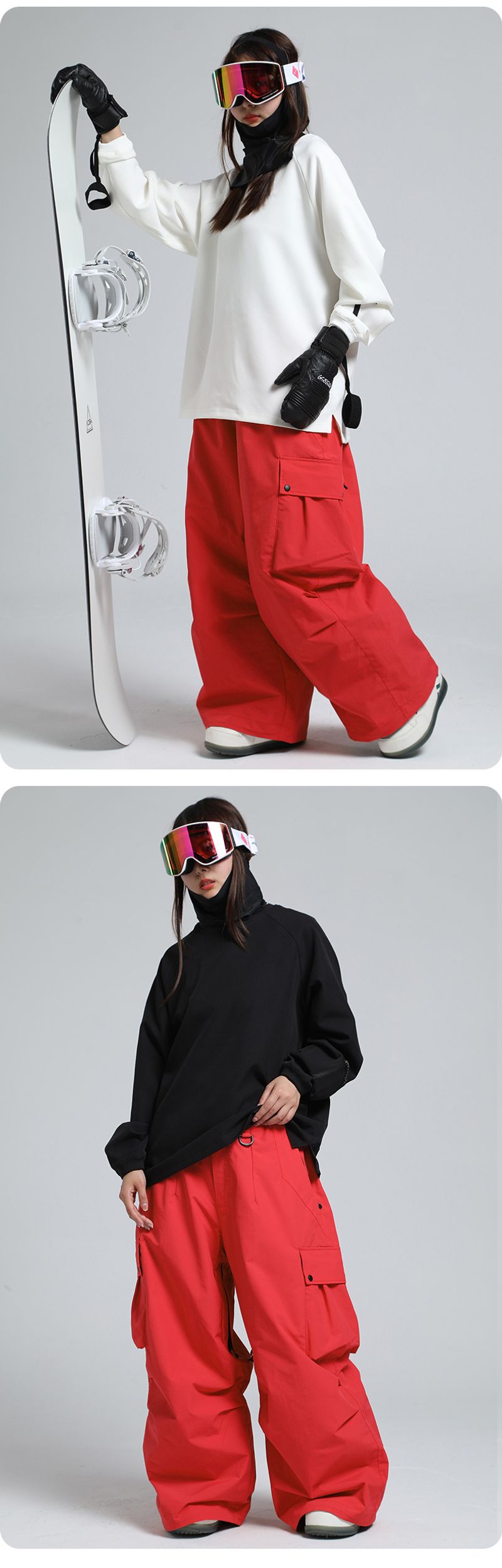 Neue winter im freien lose taille schutz ski frauen wasserdichte warme Amerikanischen professionelle snowboard hosen männer_voghion.com