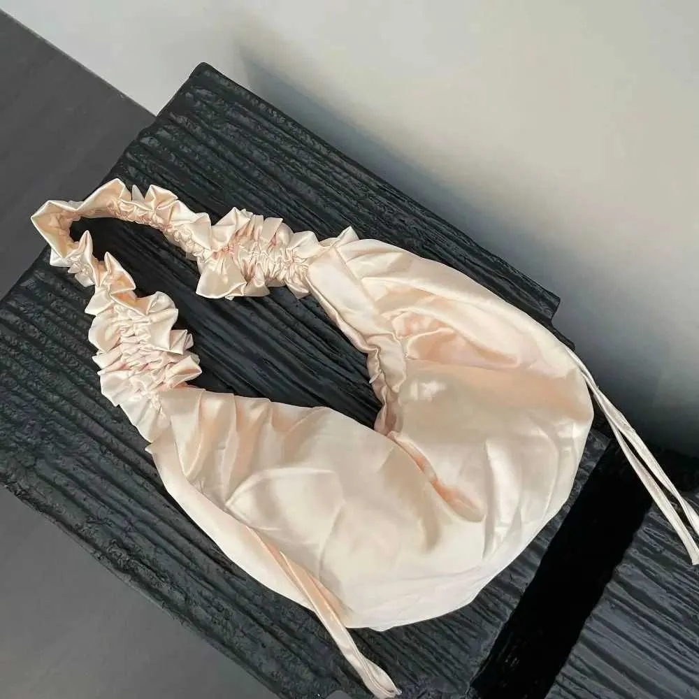 Silk Satin Oxford Handbag New Big Soft Shoulder Side Fold Underarm Bag WomenC241104_voghion.com