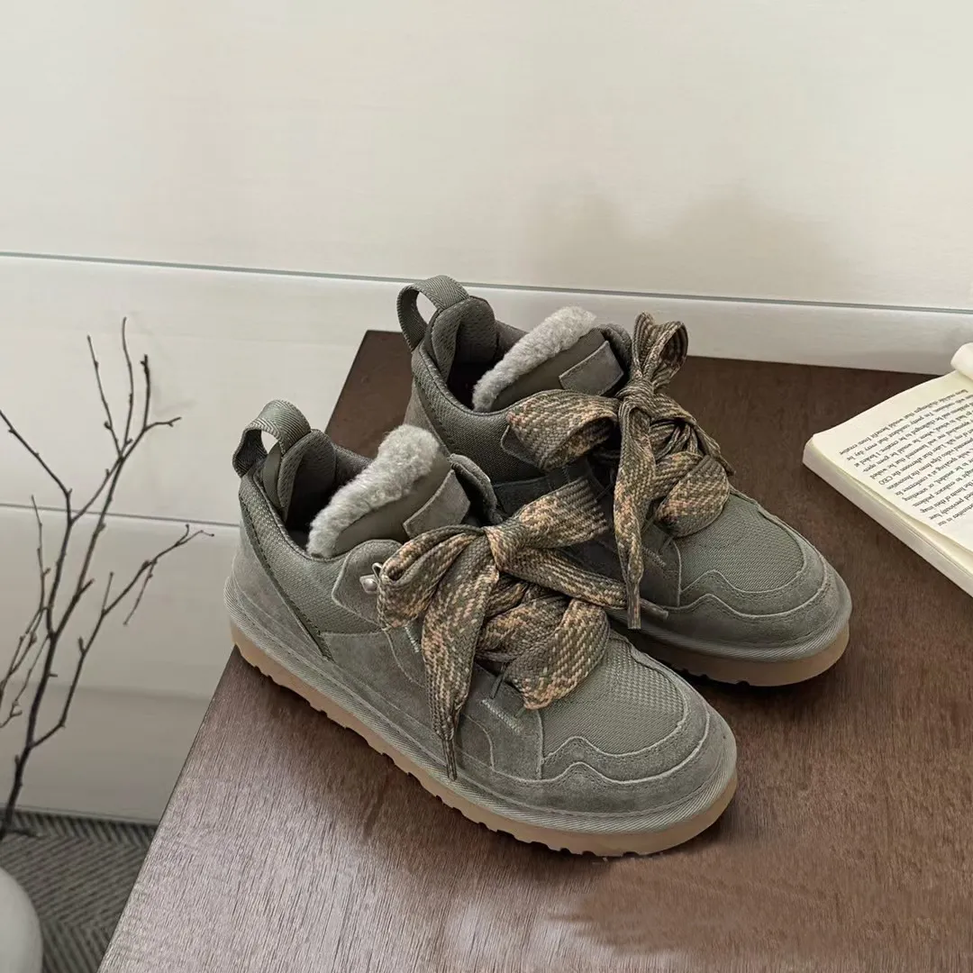 2025 Sheepskin Integrated Snow and Velvet Winter Warm Thick Cotton Shoes Men's and Women's Styles U_voghion.com