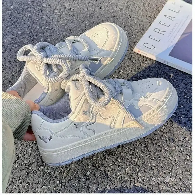 SHANPA Dolce Rosa Donna Sportivo Stile Coreano Moda Kawaii Patchwork Donna Sneakers Casual Leggero Scarpe con Lacci_voghion.com