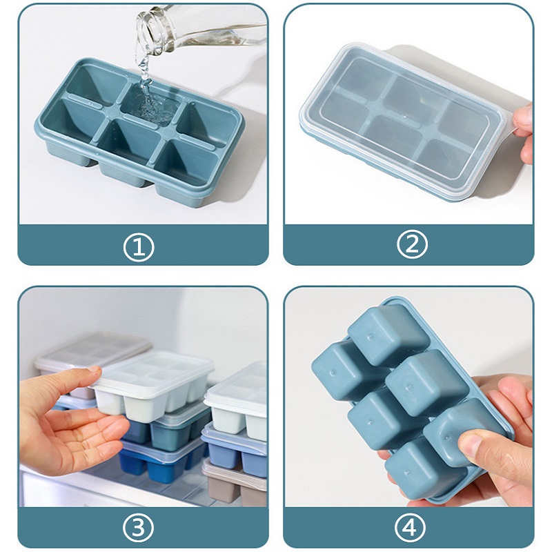 Mini 6 Grids Soft Silicone Ice Cube Tray Ice Mold Ice Cream Maker Summer Party Homemade Cold Drink DIY Tools_voghion.com