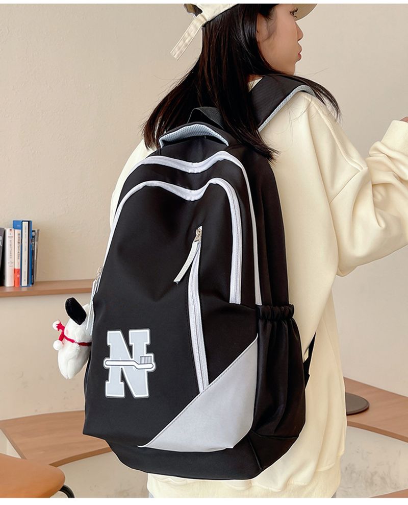 Mochila masculina e feminina de grande capacidade, à prova d'água, resistente ao desgaste, bolsa de viagem para curta distância ao ar livre, simples e_voghion.com