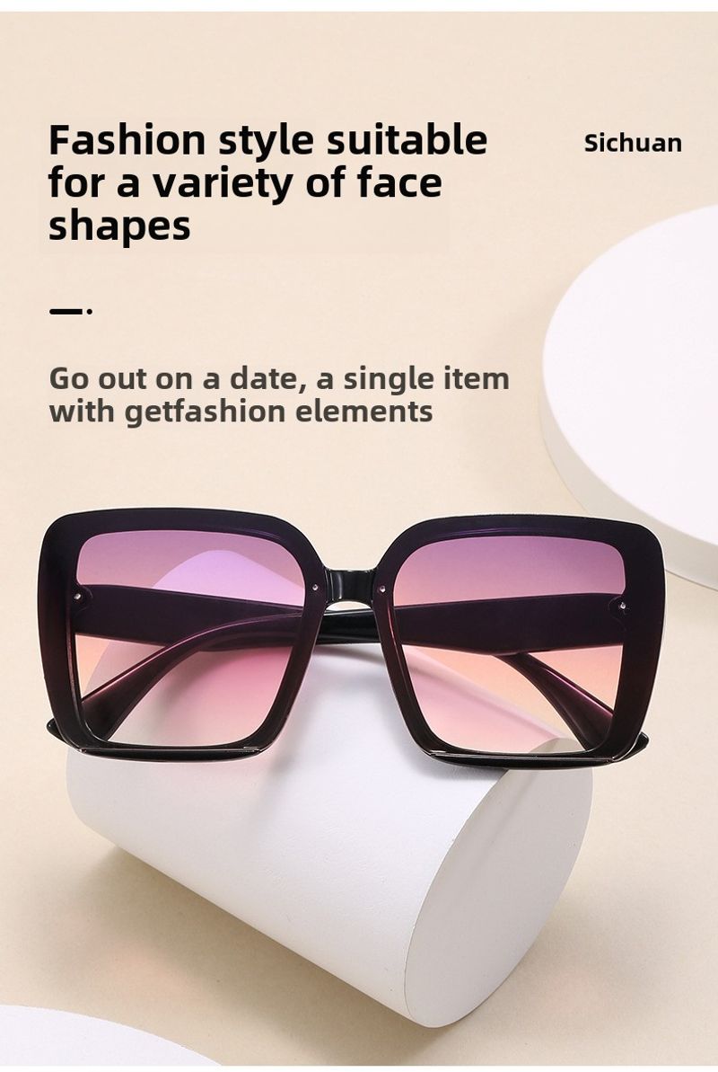 Neue modische Sonnenbrille mit großem Rahmen für vielseitige Straßenfotografie im Damentrend, kleine und hochwertige Sonnenbrillen_voghion.com