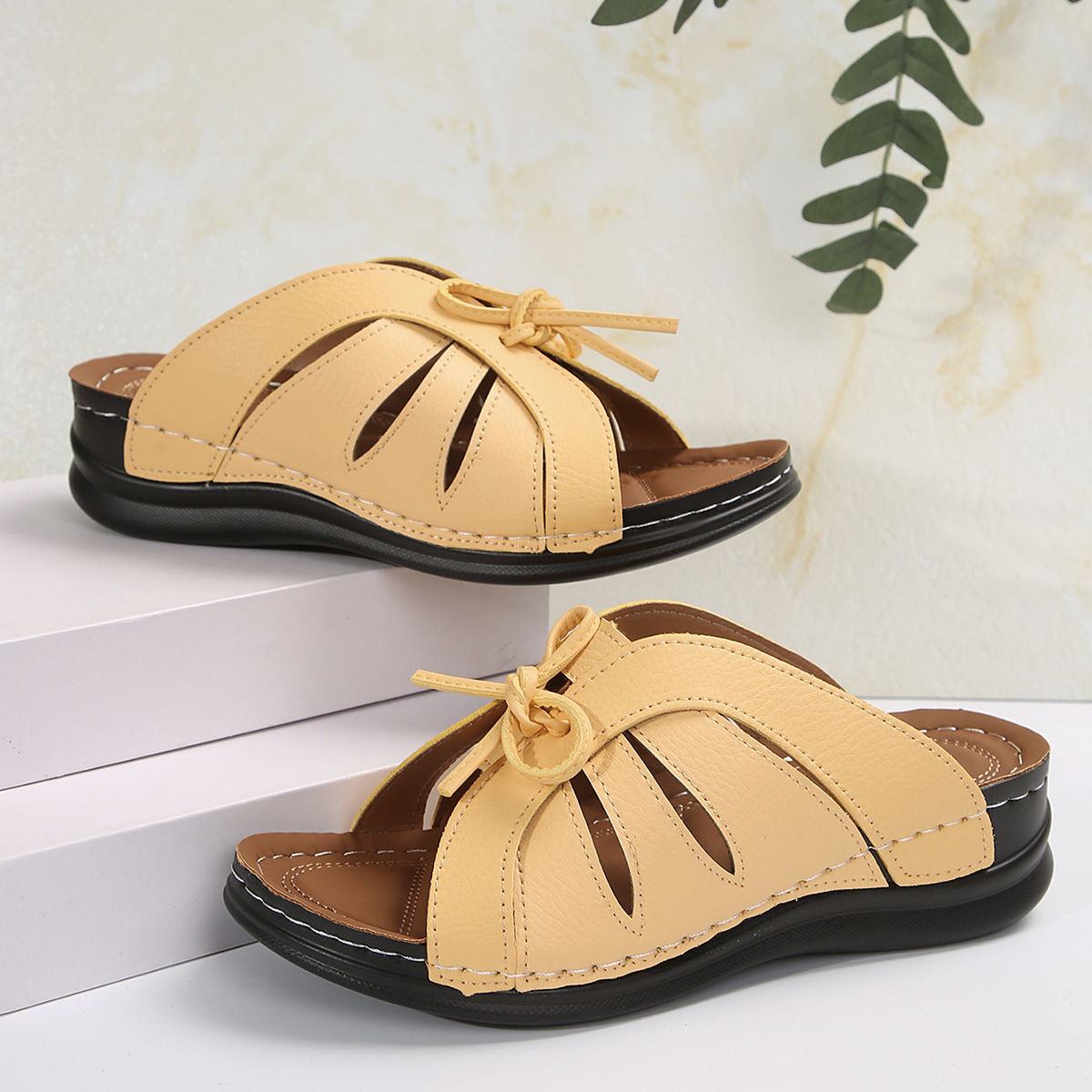 Sandales à talons bas pour femmes, pantoufles élégantes, chaussures à talons, tendance, nouvelle collection été 2024_voghion.com